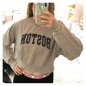 Light mauve colored Boston Sweatshirt